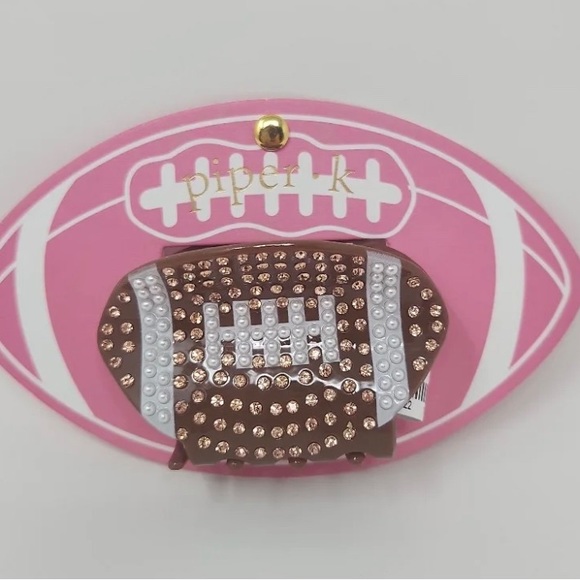 NWOT 🏈 Piper K Football Mom Game Time Tailgating Hair Claw - Picture 10 of 15